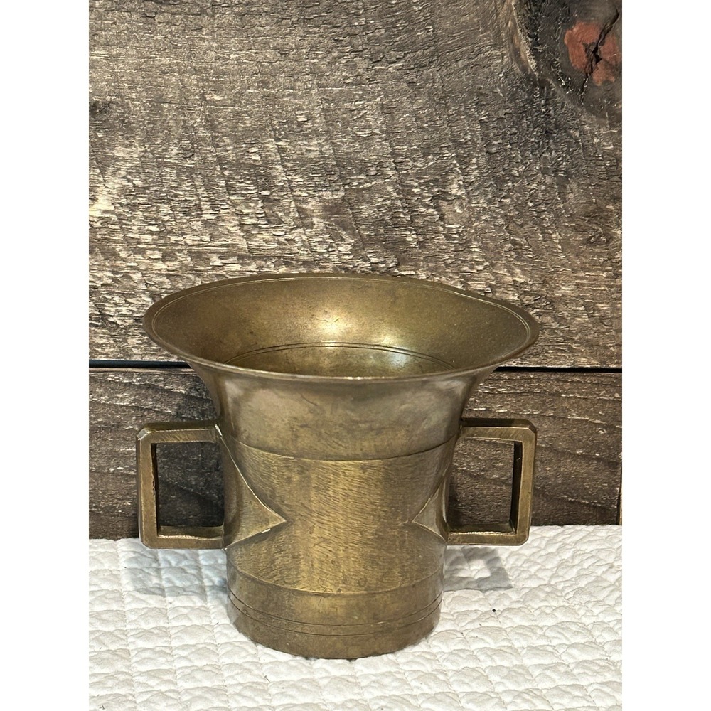 Heavy Vintage Brass Mortar‎ Apothecary VTG